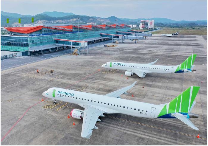 hãng hàng không bamboo Các Hãng Hàng Không Phục Vụ Tại Sân Bay Vân Đồn