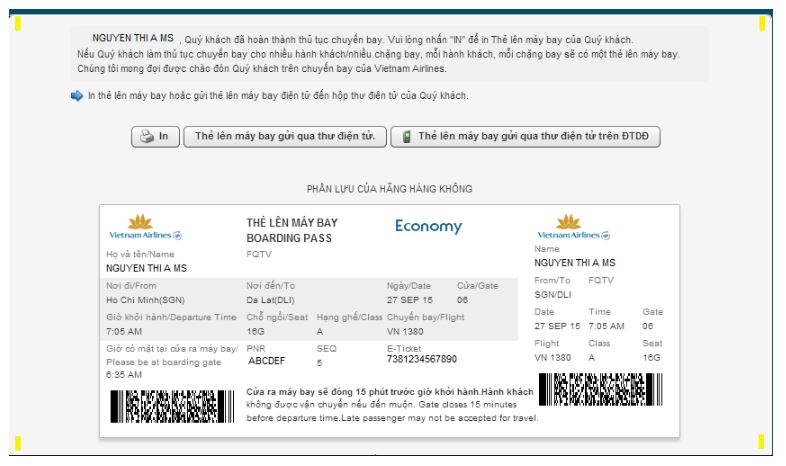 Cách Sử Dụng Vé Máy Bay Điện Tử